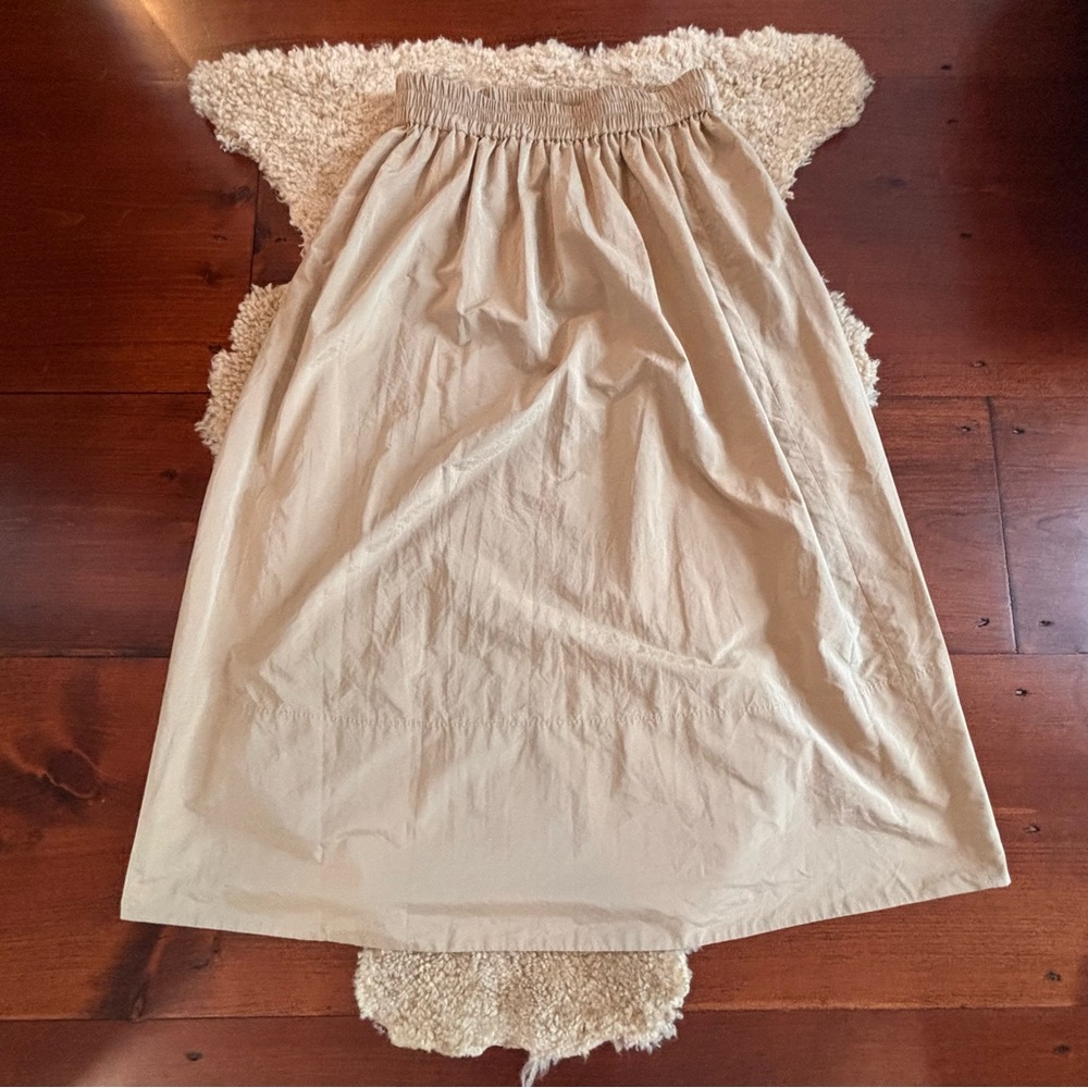 Tibi Nylon Pull On Full Skirt, Tan - Picture 5 of 9